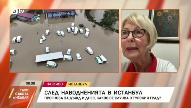 Снимка: Нахиде Дениз: Отново прогнози за дъжд след наводненията в Истанбул