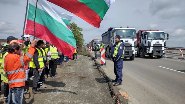 Протест пътища - Бургас