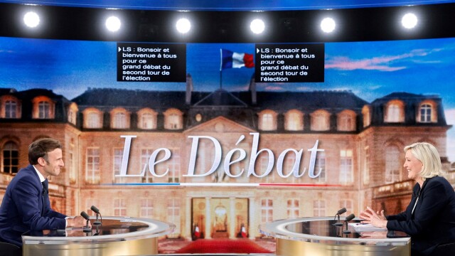 Битката за президент на Франция продължава Действащият държавен глава Еманюел