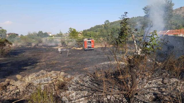 Сухи треви горяха в село Варвара край Пазарджик този следобед