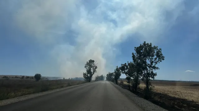  пожар край Бургас 