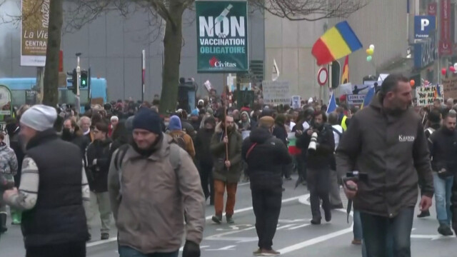 Хиляди се събраха в центъра на Брюксел за да протестират