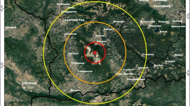 Земетресение с магнитуд 2 6 е регистрирано в района на град
