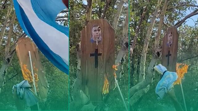 Аржентинци подпалиха "ковчег" със снимка на Мбапе (ВИДЕО)