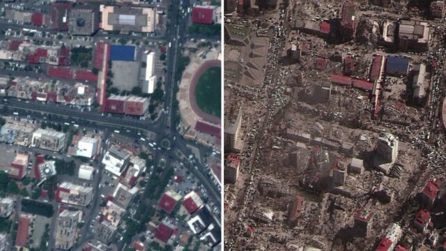 За мащабите на бедствието красноречиво говорят и снимките от сателити