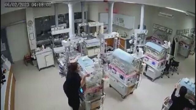 Охранителни камери от неонатологичното отделение в болница в турския град