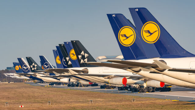 Най голямата авиокомпания в Германия Луфтаханза бе принудена да отмени множество