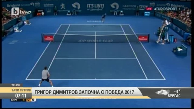Григор Димитров започна с победа 2017 година