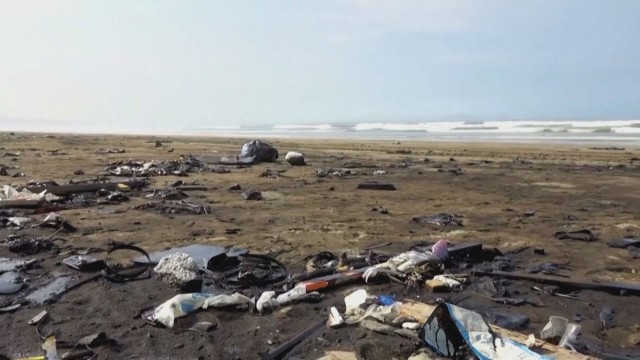 Екологично бедствие в Перу Плажовете почерняха заради петролен разлив който