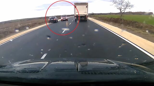 Шофьор предприел изключително рисково изпреварване на главния път между Пловдив