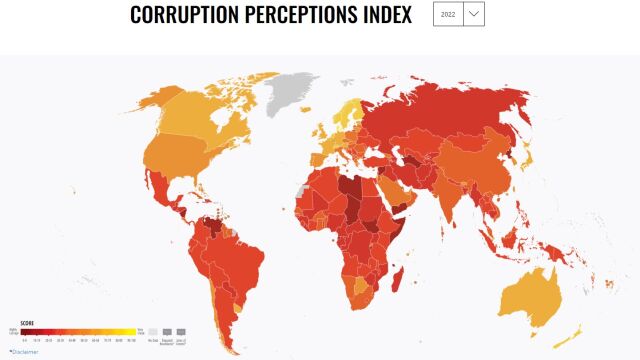 България е на 72 ро място по възприятие на корупцията в