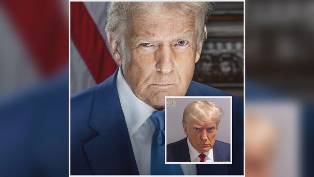 Официалните портрети на новоизбрания президент на САЩ Доналд Тръмп и