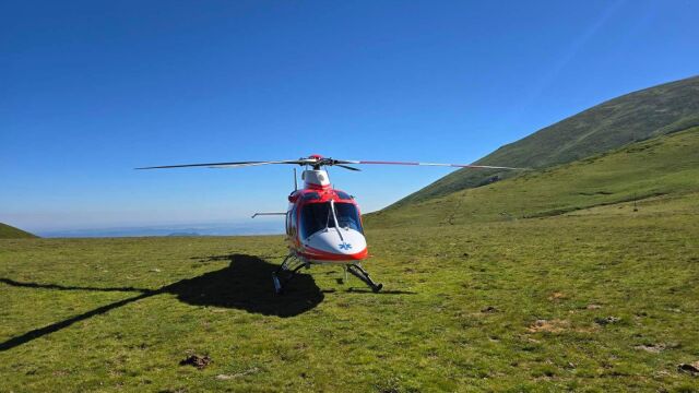 Медицинският ни хеликоптер с първа мисия в планината – екипът