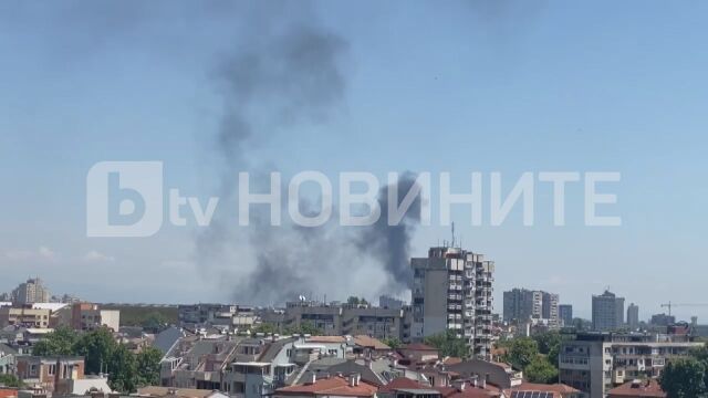 Голям пожар избухна в източната част на Пловдив съобщи кореспондентът
