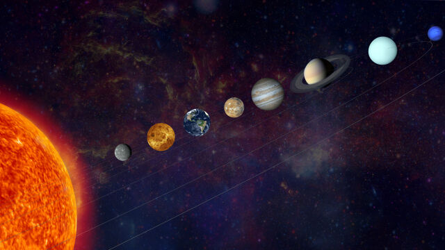  Шест планети Меркурий Марс Юпитер Сатурн Уран и Нептун