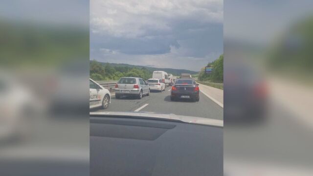 Верижна катастрофа стана на магистрала Тракия в посока Бургас и