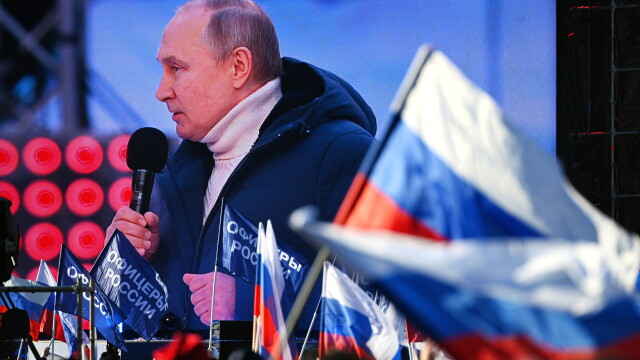 Речта на руския президент Владимир Путин прекъсна по време на