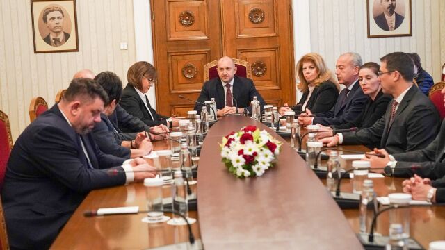 Президентът Румен Радев провежда консултации с Парламентарната група на БСП