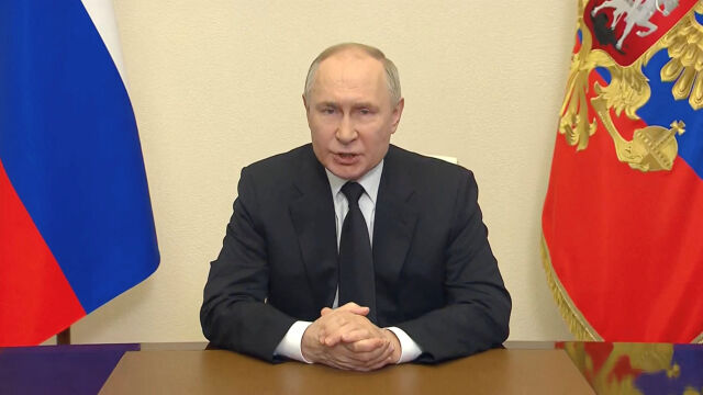 Руският президент Владимир Путин направи обръщение към нацията след вчерашния
