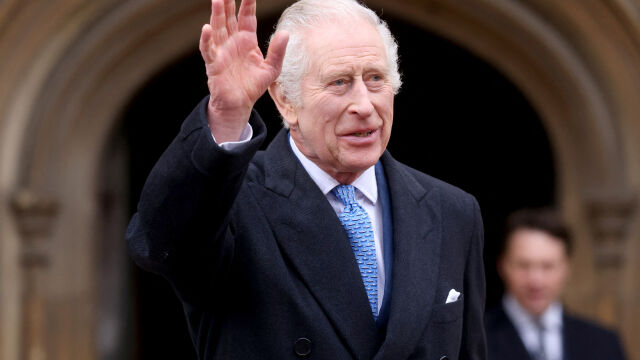 Британският крал Чарлз Трети присъства на ежегодната служба за Великден
