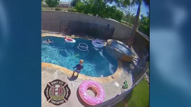 Пожарникар от Калифорния спаси 1 годишния си син от удавяне в басейн