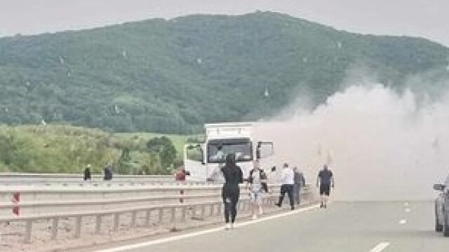 Камионът с боеприпаси който катастрофира на магистрала Струма вчера е