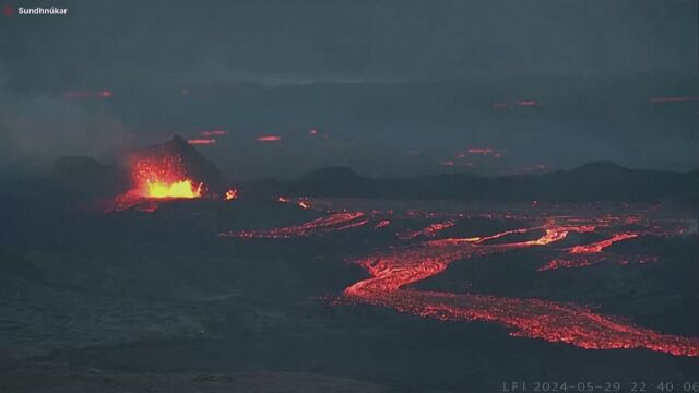 За пети път от декември насам вулкан в Исландия изригна