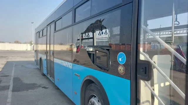 Автобус на градския транспорт в Пловдив движещ се по линия