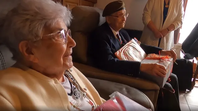 99 годишен ветеран от Втората световна война се срещна отново с