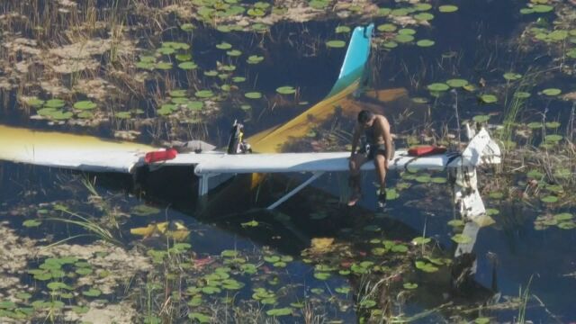 Пилот любител приземи малък самолет в блато в американския щат Флорида
