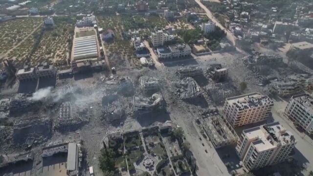Прах, пушек, разрушения и трупове: Газа от дрон преди и след атаките на 7 октомври (ВИДЕО)