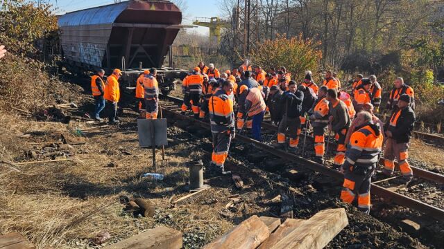  В гара Димитровград север вагон на частен товарен превозвач превозваща