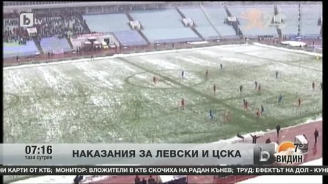 Наказания за Левски и ЦСКА