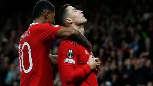Роналдо се завърна с гол, "Юнайтед" е на 1/16-финал в Лига Европа