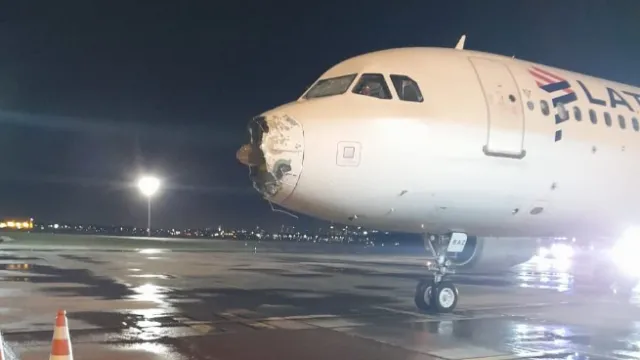 Пилотите успяват да приземят самолет поразен от мълния Машината губи