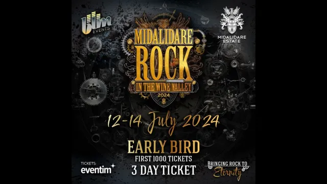 Midalidare Rock In The Wine Valley 2024 ще се проведе от 12 до 14 юли 2024