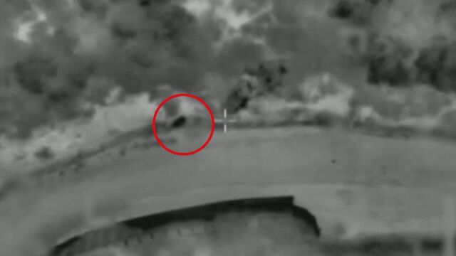 Израелската армия публикува в събота 14 октомври видеозапис на артилерийски