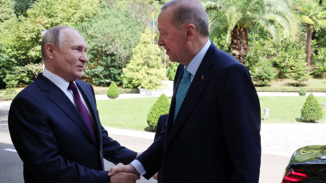 Руският президент Владимир Путин посрещна президентът на Турция Реджеп Ердоган