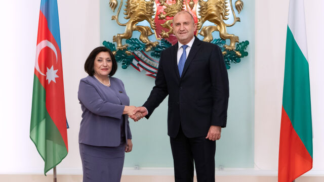 Президентът Румен Радев се срещна с председателя на азербайджанския парламент