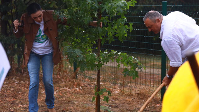 Лицата на bTV засадиха дръвчета в градинката на НДК Днес