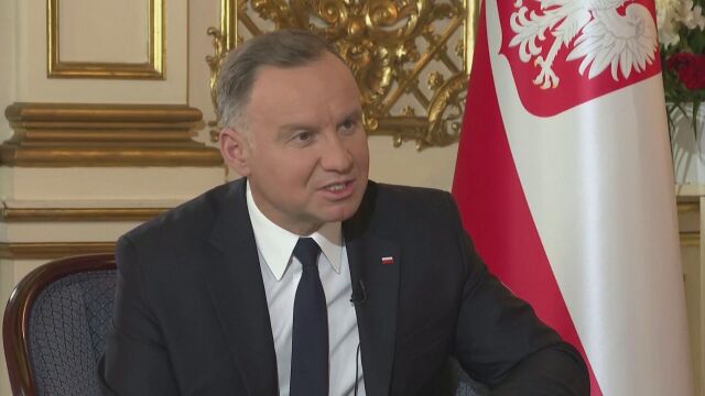 Президентът на Полша Анджей Дуда каза в интервю че думите