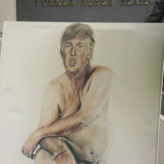 Пребиха художничката, нарисувала Доналд Тръмп гол