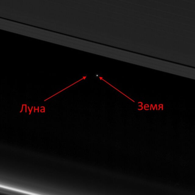 Как изглежда Земята, погледната от Сатурн?