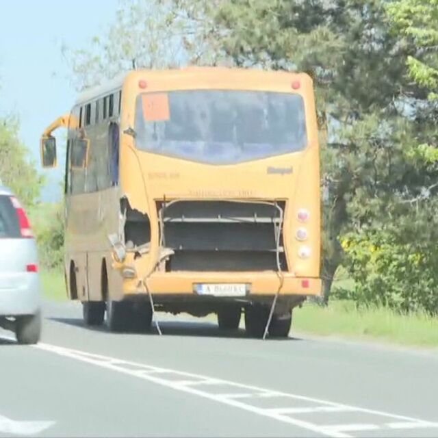 Катастрофата с училищен автобус между Айтос и Карнобат – по чудо без жертви