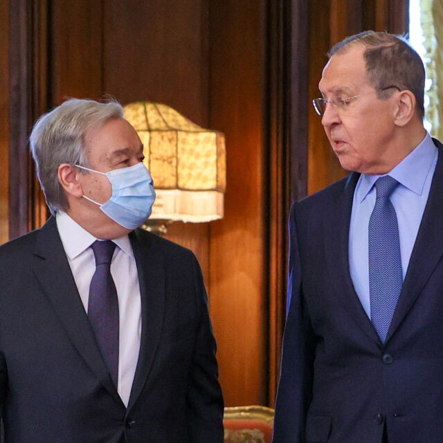 Генералният секретар на ООН призова в Москва за прекратяване на огъня