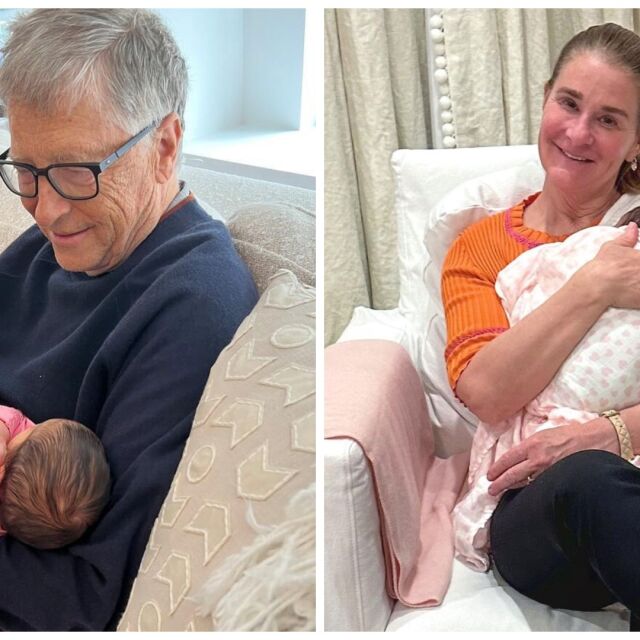 Дядо и баба Гейтс се надпреварват да споделят снимки с първата си внучка