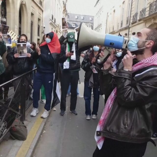  Сред Съединени американски щати: Пропалестински митинги на студенти в Европа 