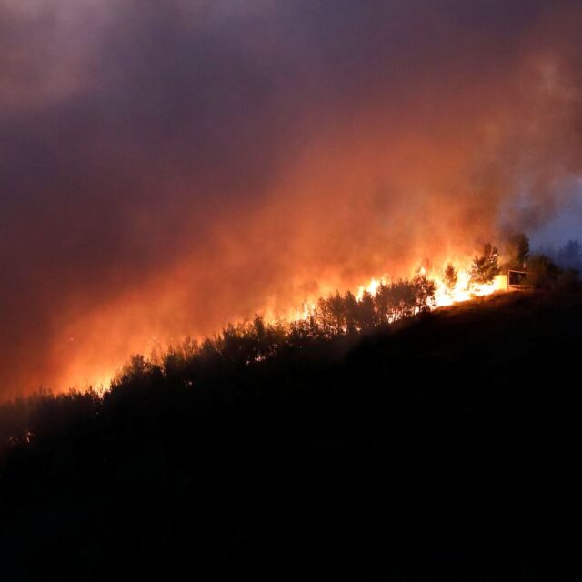 Втори ден бушува горски пожар на гръцкия остров Закинтос