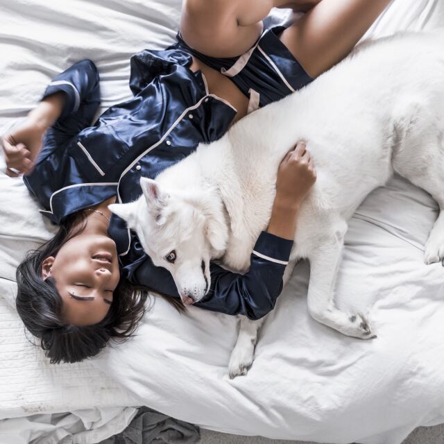 Жените спят по-добре до куче, отколкото до мъж