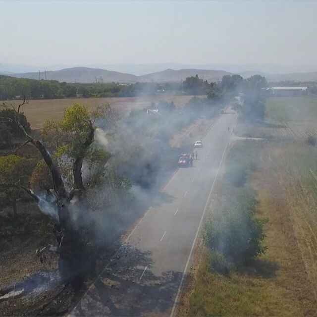 Комисар Вълчев: Пожарът край Харманли е овладян, но има притеснения от нови огнища